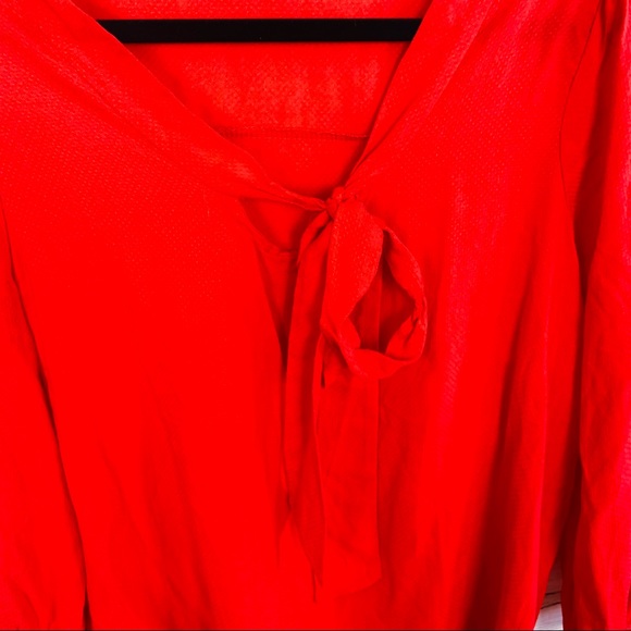 Francesca’s red bow tie blouse size medi… - Picture 3 of 5
